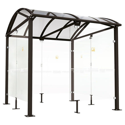 Procity Voute Large Smoking Shelter (2500mm / Galvanised & Powder Coated Jet Black RAL 9005)