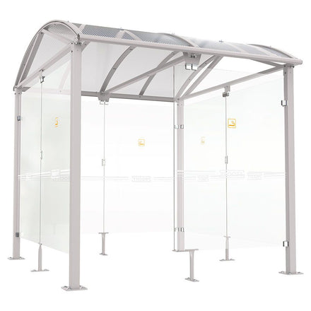 Procity Voute Large Smoking Shelter (2500mm / Galvanised & Powder Coated Silk Grey RAL 7044)