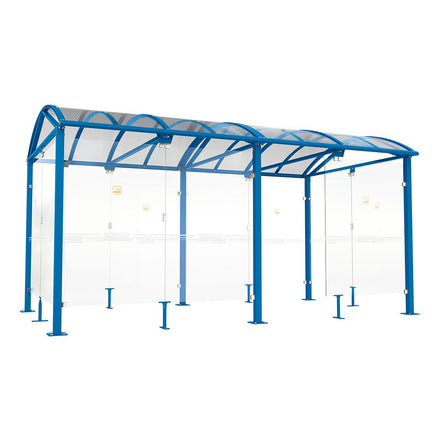 Procity Voute Large Smoking Shelter (5000mm / Galvanised & Powder Coated Gentian Blue RAL 5010)