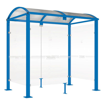 Procity Voute Medium Smoking Shelter (2500mm / Galvanised & Powder Coated Gentian Blue RAL 5010)