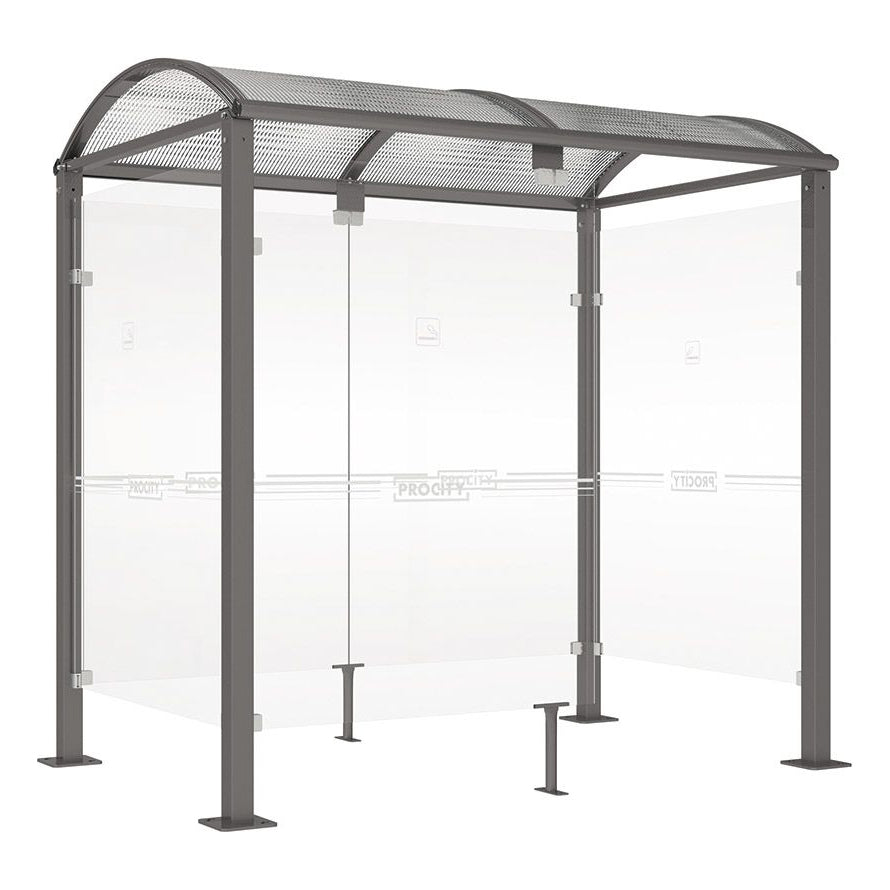 Procity Voute Medium Smoking Shelter (2500mm / Galvanised & Powder Coated Procity Grey)