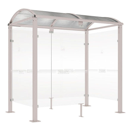 Procity Voute Medium Smoking Shelter (2500mm / Galvanised & Powder Coated Silk Grey RAL 7044)