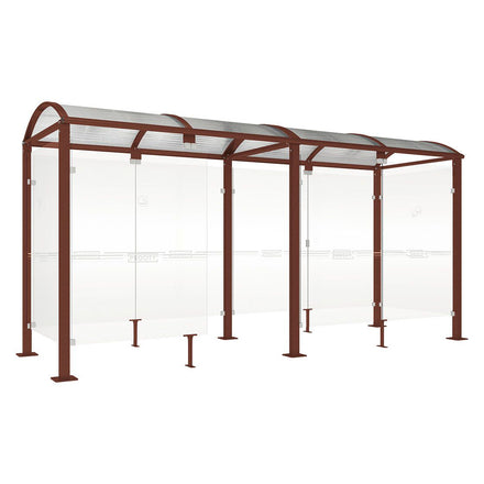 Procity Voute Medium Smoking Shelter (5000mm / Galvanised & Powder Coated Corten Effect)