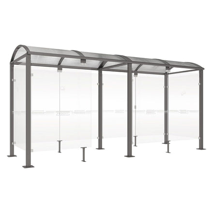 Procity Voute Medium Smoking Shelter (5000mm / Galvanised & Powder Coated Procity Grey)