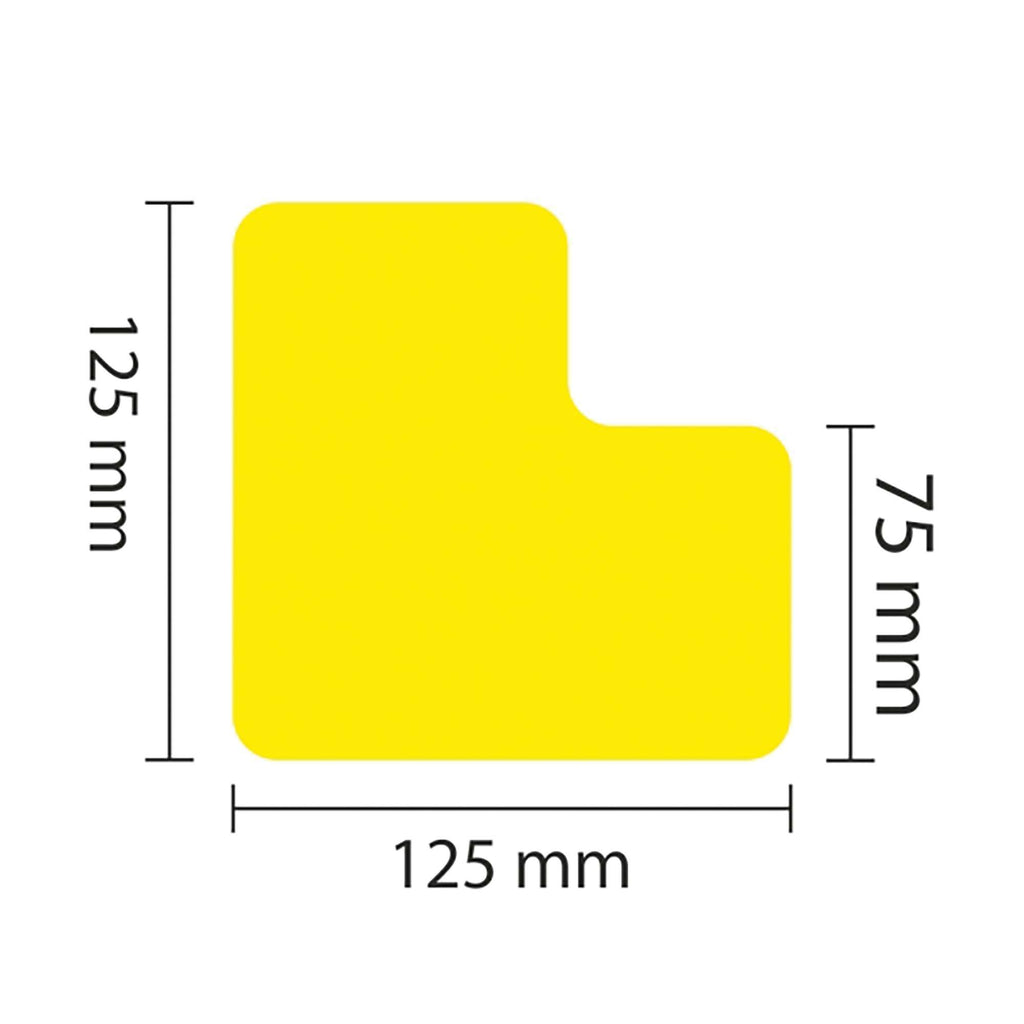 PROline Warehouse & Pallet Zone Markers - Self-Adhesive Stickers - Yellow