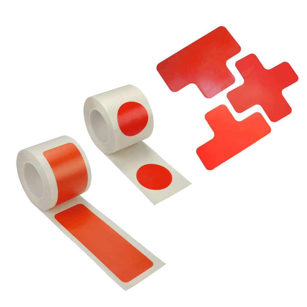 PROline Warehouse & Pallet Zone Markers - Self-Adhesive Stickers - Red