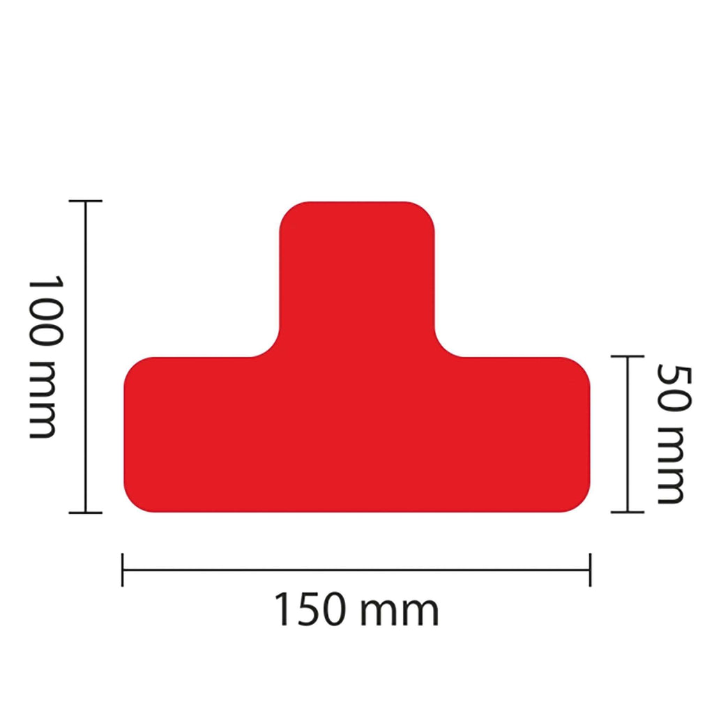 PROline Warehouse & Pallet Zone Markers - Self-Adhesive Stickers - Red