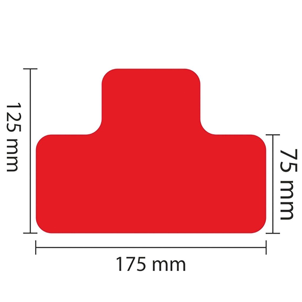 PROline Warehouse & Pallet Zone Markers - Self-Adhesive Stickers - Red
