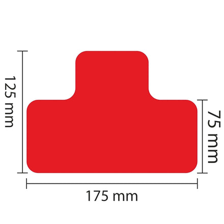 PROline Warehouse & Pallet Zone Markers - Self-Adhesive Stickers - Red