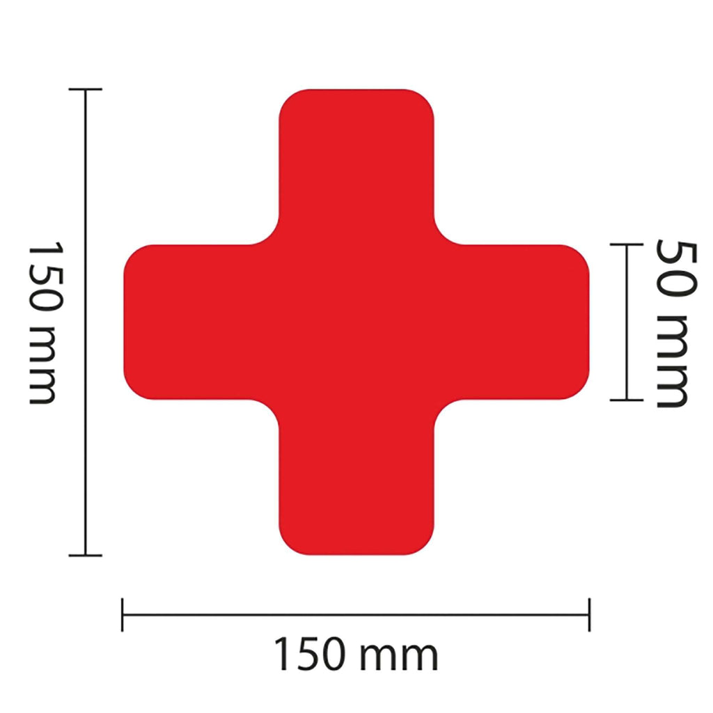PROline Warehouse & Pallet Zone Markers - Self-Adhesive Stickers - Red