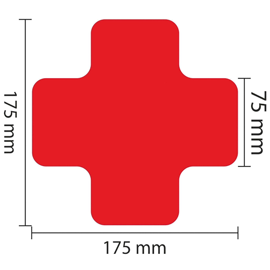 PROline Warehouse & Pallet Zone Markers - Self-Adhesive Stickers - Red