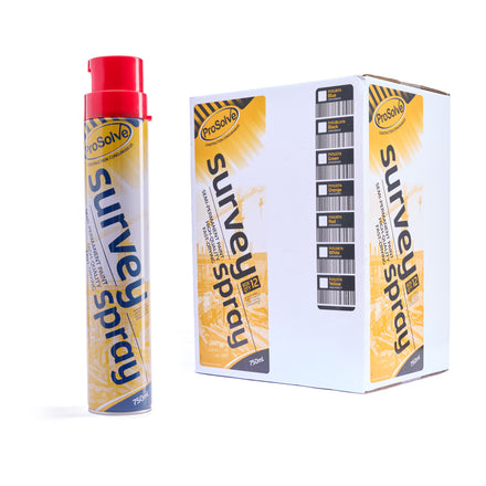 ProSolve Red Survey Paint Invertible Aerosol Spray (Acrylic) 750ml