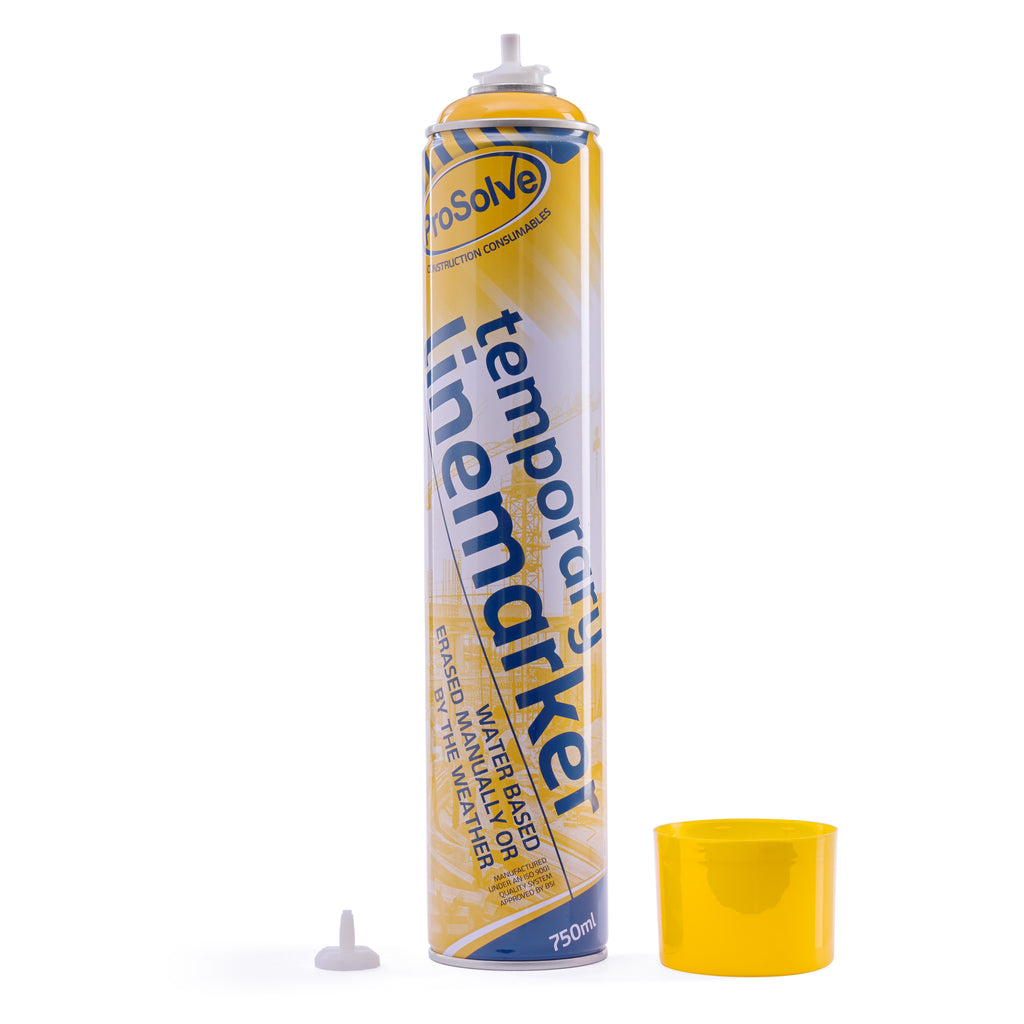 ProSolve Yellow Temporary Line Marking Paint (Water Based) 750ml