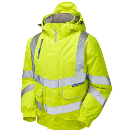 Pulsar Protect Hi Vis Yellow Waterproof Padded Bomber Jacket P191