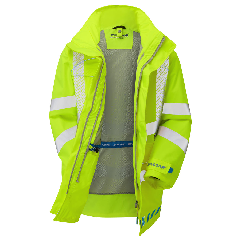 Pulsar Evolution Hi Vis Yellow Waterproof Storm Coat EVO100