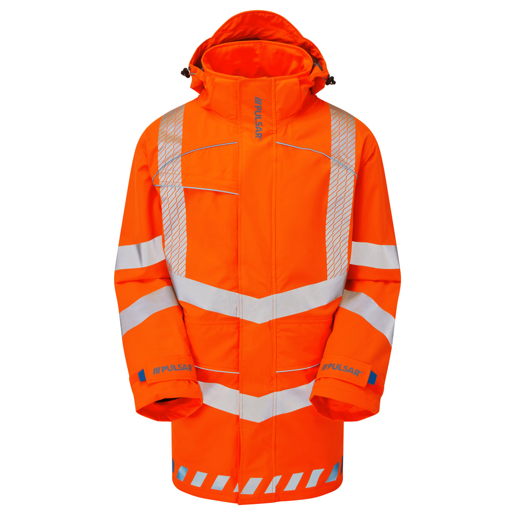 Pulsar Evolution Hi Vis Orange Waterproof Storm Coat EVO250