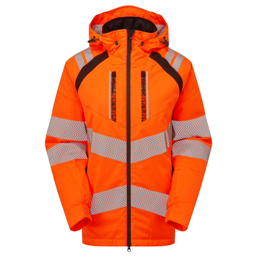 Pulsar Life Mens Rail Spec Hi Vis Orange Waterproof Insulated Parka Jacket LFE919