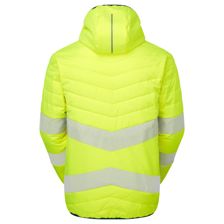 Pulsar Life Mens Hi Vis Yellow Reversible Puffer Jacket LFE912