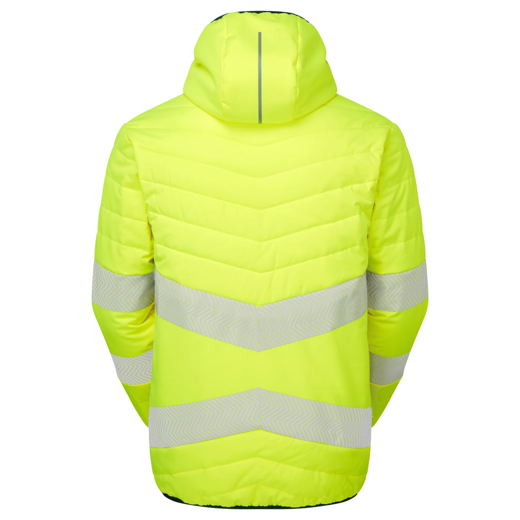 Pulsar Life Ladies Rail Spec Hi Vis Yellow Reversible Puffer Jacket LFE962