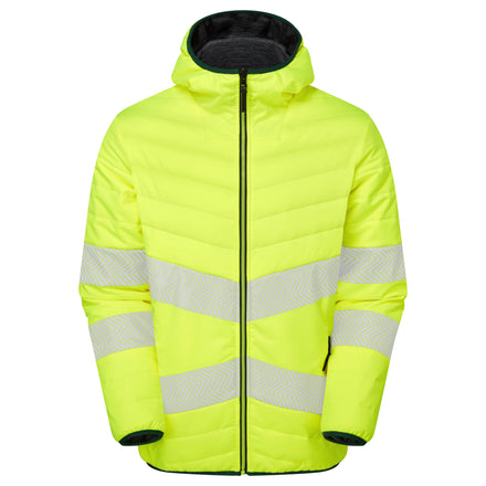 Pulsar Life Mens Hi Vis Yellow Reversible Puffer Jacket LFE912