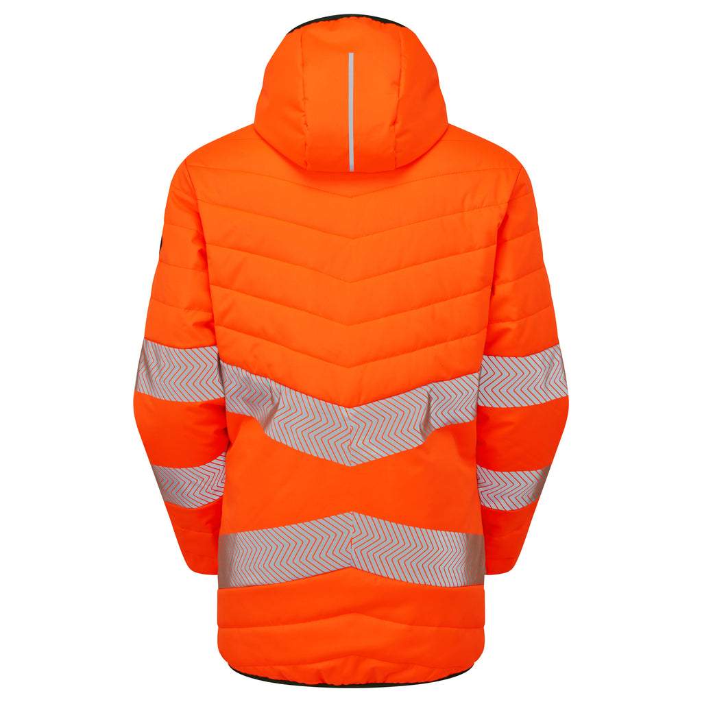 Pulsar Life Mens Rail Spec Hi Vis Orange Reversible Puffer Jacket LFE913