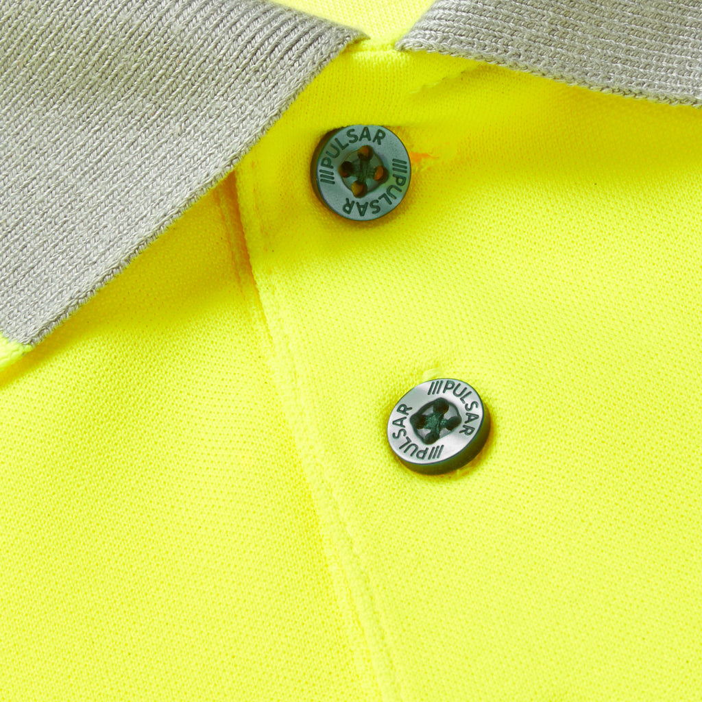 Pulsar Life Mens Hi Vis Yellow Short Sleeved Polo Shirt LFE923-NB