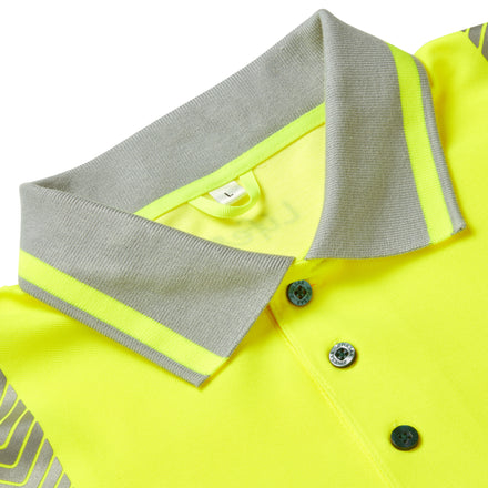Pulsar Life Mens Hi Vis Yellow Short Sleeved Polo Shirt LFE923-NB