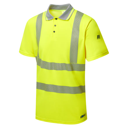 Pulsar Life Mens Hi Vis Yellow Short Sleeved Polo Shirt LFE923-NB
