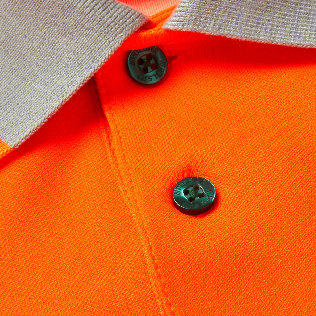 Pulsar Life Mens Rail Spec Hi Vis Orange Short Sleeved Polo Shirt LFE924-NB