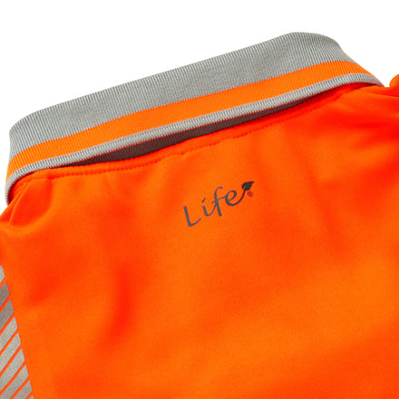 Pulsar Life Mens Rail Spec Hi Vis Orange Short Sleeved Polo Shirt LFE924-NB