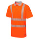 Pulsar Life Mens Rail Spec Hi Vis Orange Short Sleeved Polo Shirt LFE924-NB