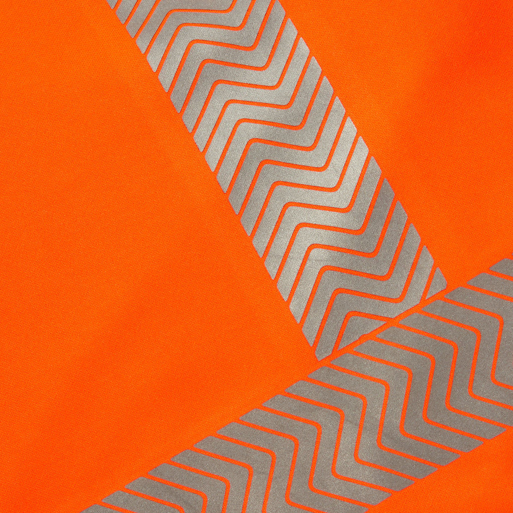 Pulsar Life Mens Rail Spec Hi Vis Orange Long Sleeved Polo Shirt LFE926-NB