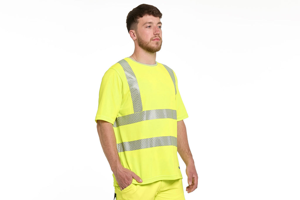 Pulsar Life Men's Hi-Vis Yellow T-Shirt Short-Sleeved LFE933