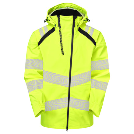 Pulsar Life Mens Hi Vis Yellow Waterproof Shell Jacket LFE909