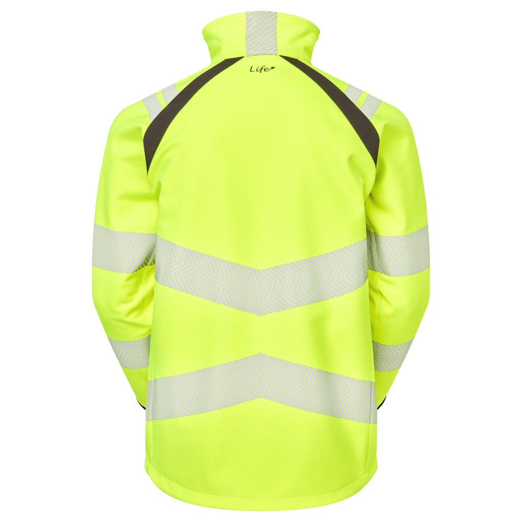 Pulsar Life Mens Hi Vis Yellow Softshell Jacket LLFE915