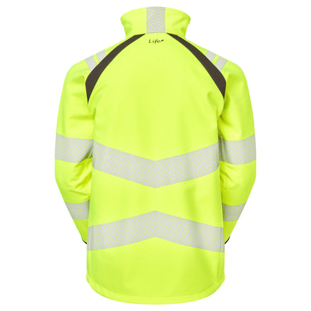 Pulsar Life Mens Hi Vis Yellow Softshell Jacket LLFE915