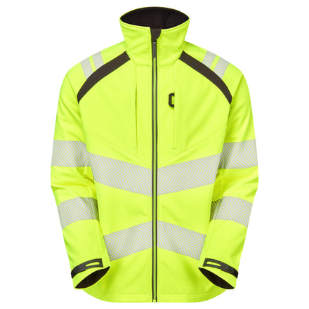 Pulsar Life Mens Hi Vis Yellow Softshell Jacket LLFE915