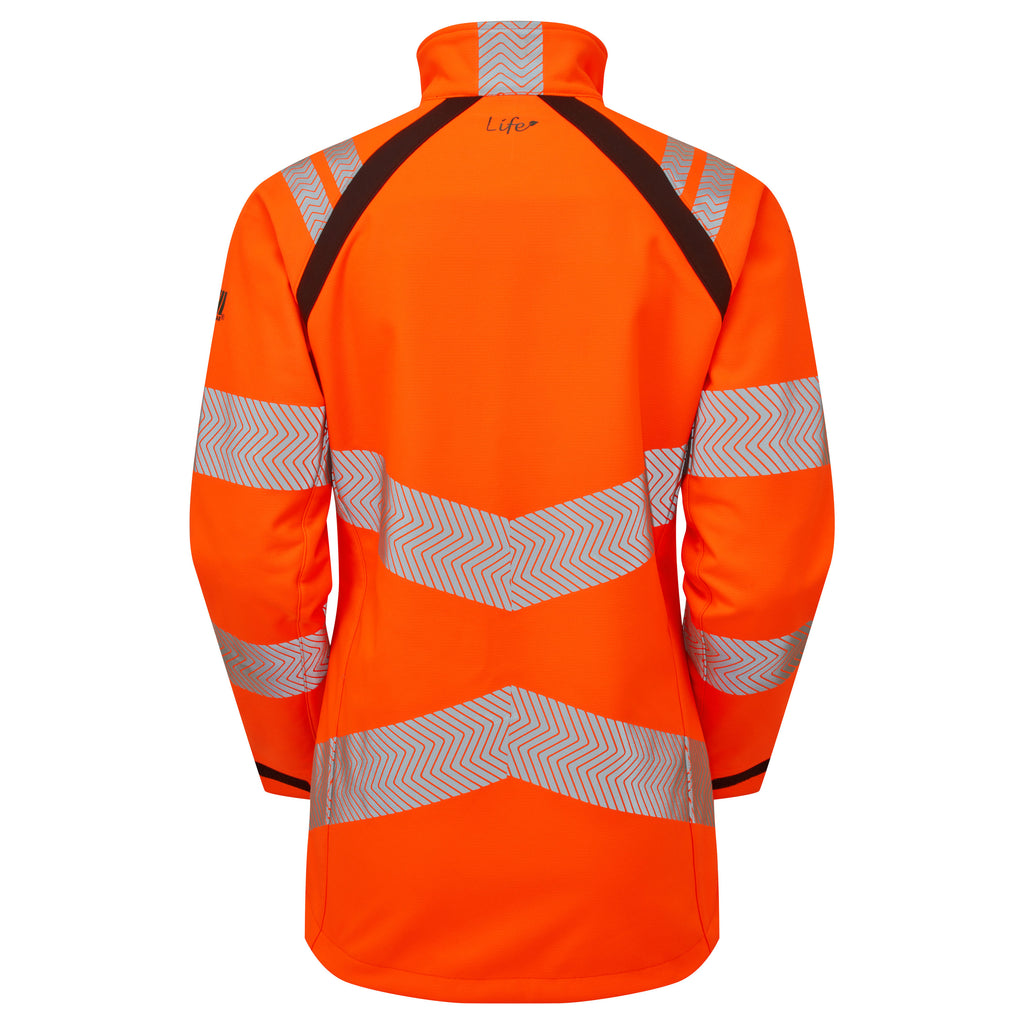 Pulsar Life Mens Rail Spec Hi Vis Orange Softshell Jacket LLFE916