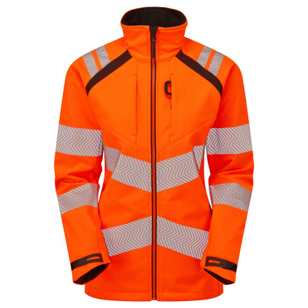 Pulsar Life Mens Rail Spec Hi Vis Orange Softshell Jacket LLFE916