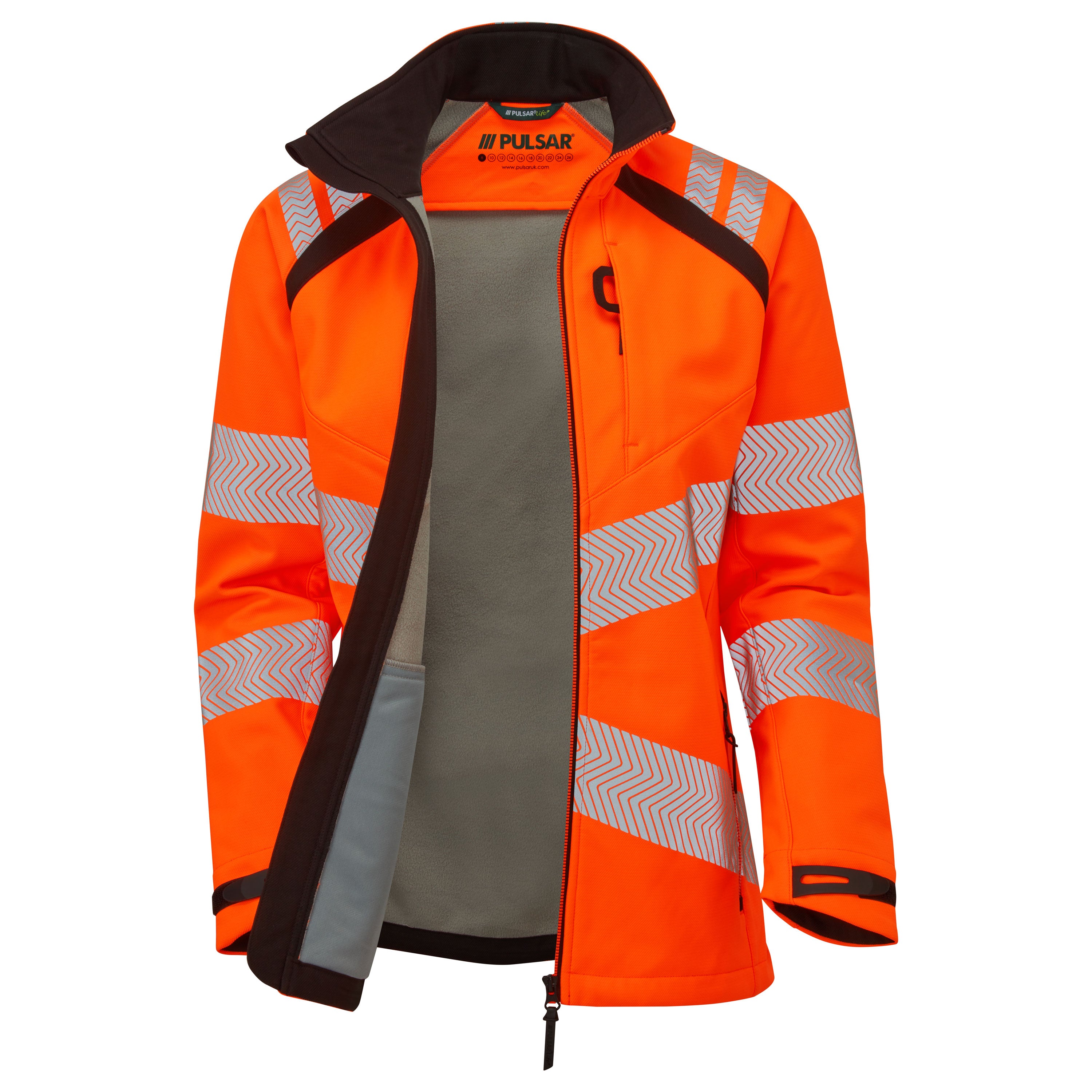 Pulsar Life Mens Hi Vis Orange Shell Jacket Start Safety UK