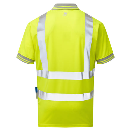 Pulsar Protect Hi Vis Yellow Short Sleeved Polo Shirt P175