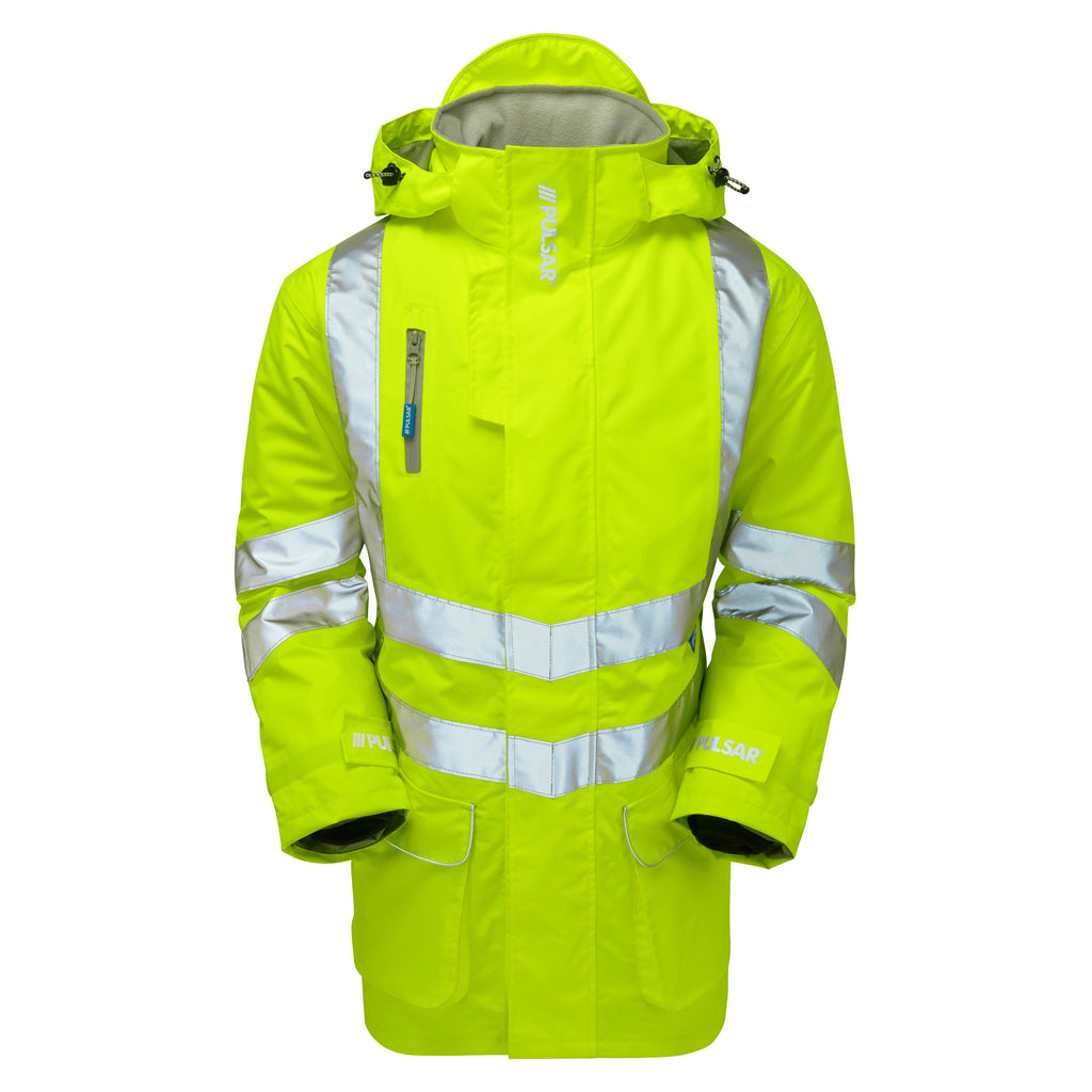 Pulsar Protect Hi Vis Yellow Waterproof Padded Storm Coat P187