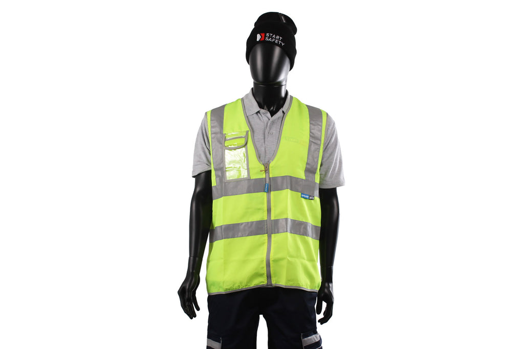 Pulsar Protect Hi-Vis Yellow Zip Up Vest P197