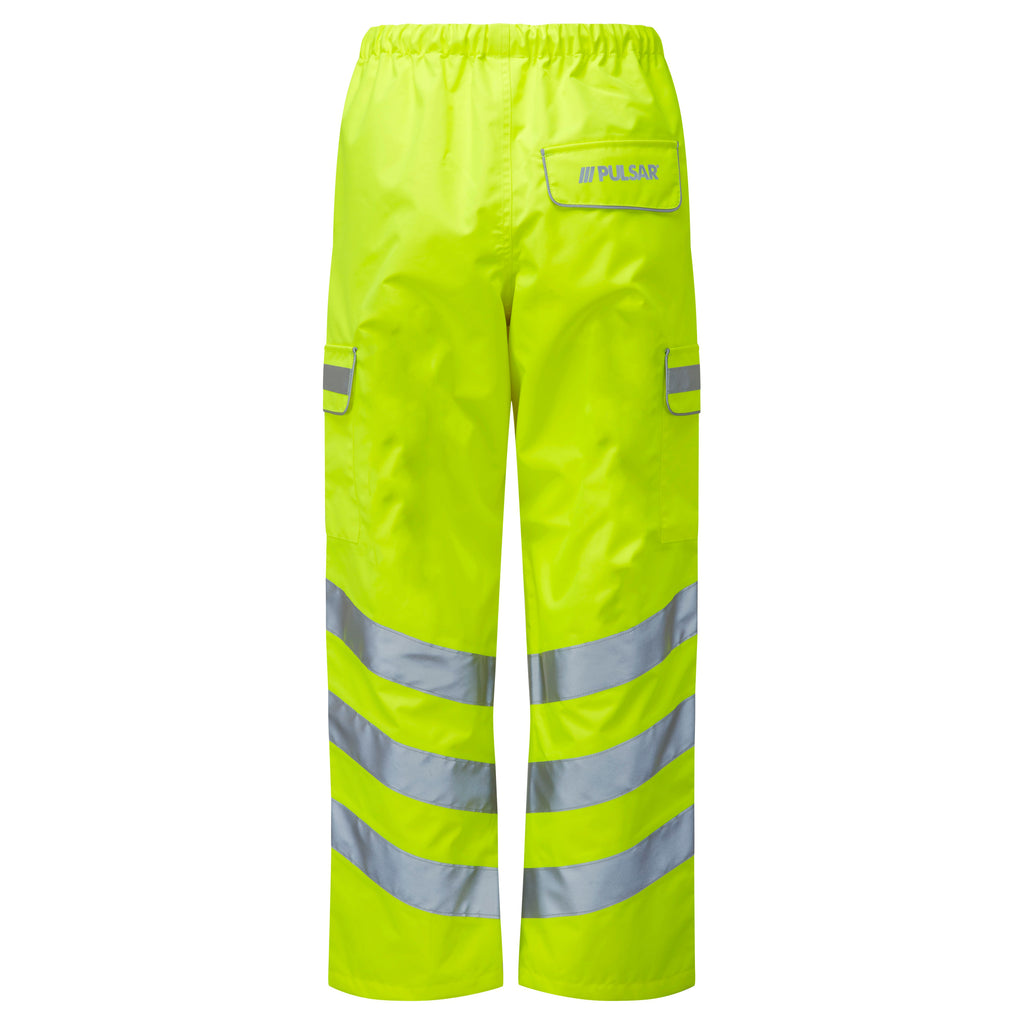 Pulsar Protect Hi Vis Yellow Waterproof Overtrousers P206TRS