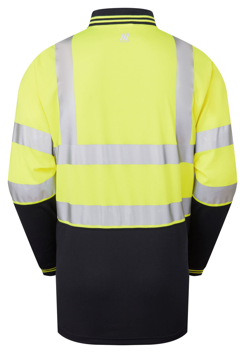 Pulsar Protect Two-Tone Long Sleeve Polo Shirt Hi-Vis Yellow P302
