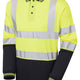 Pulsar Protect Two-Tone Long Sleeve Polo Shirt Hi-Vis Yellow P302