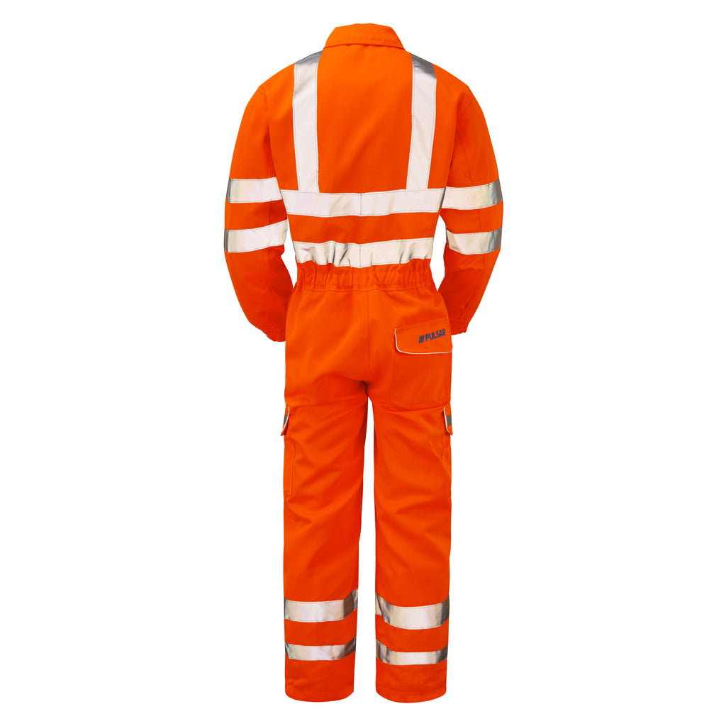 Pulsar Protect Hi Vis Combat Orange Rail Spec Coverall PR339