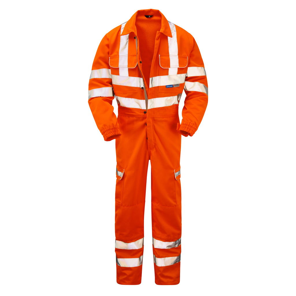 Pulsar Protect Hi Vis Combat Orange Rail Spec Coverall PR339