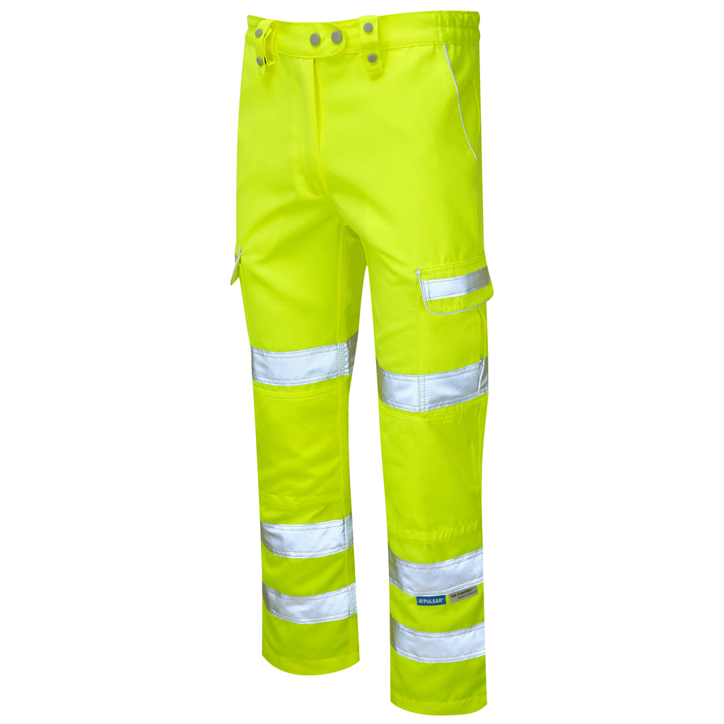 Pulsar Ladies Hi Vis Yellow Combat Trouser P346LDS