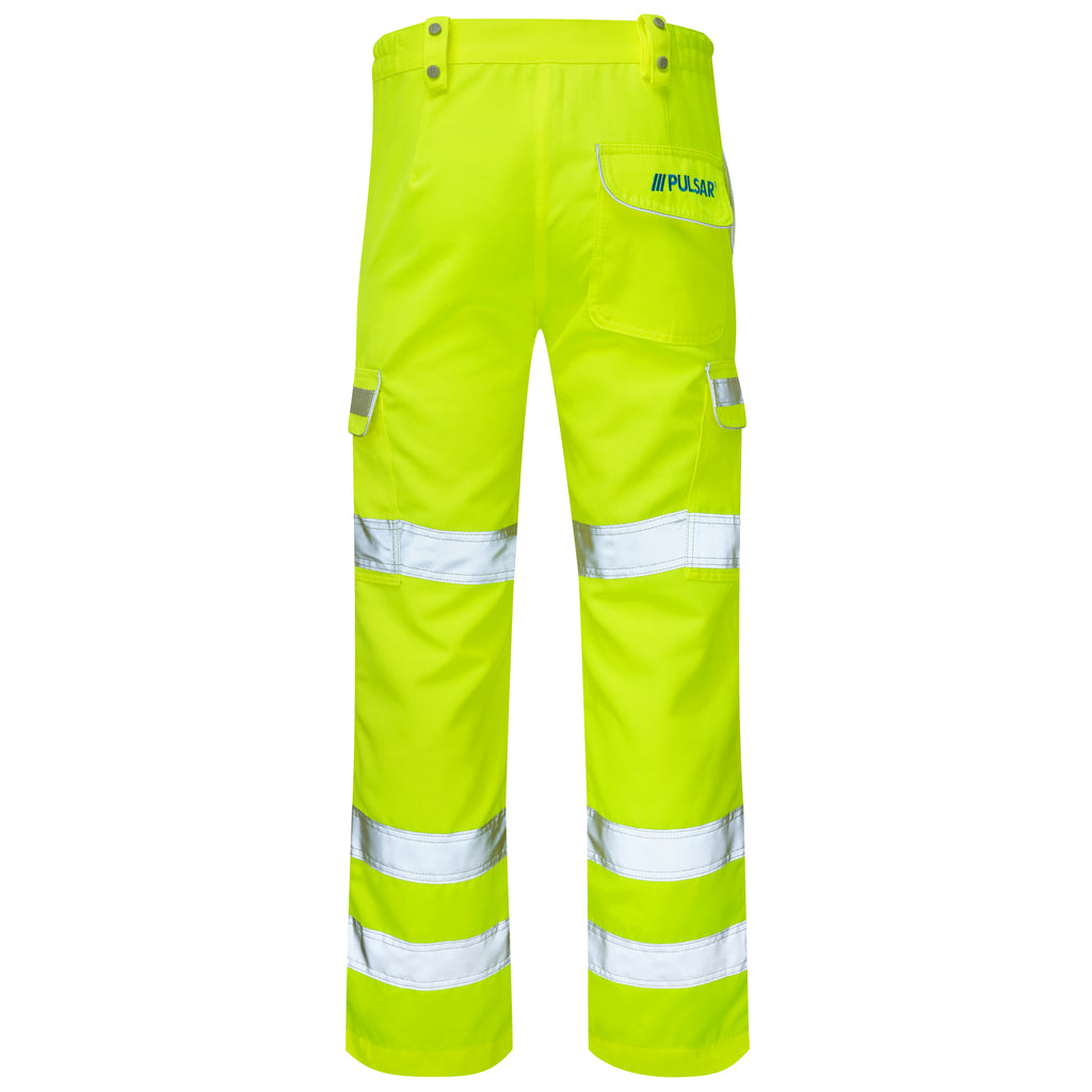 Pulsar Ladies Hi Vis Yellow Combat Trouser P346LDS